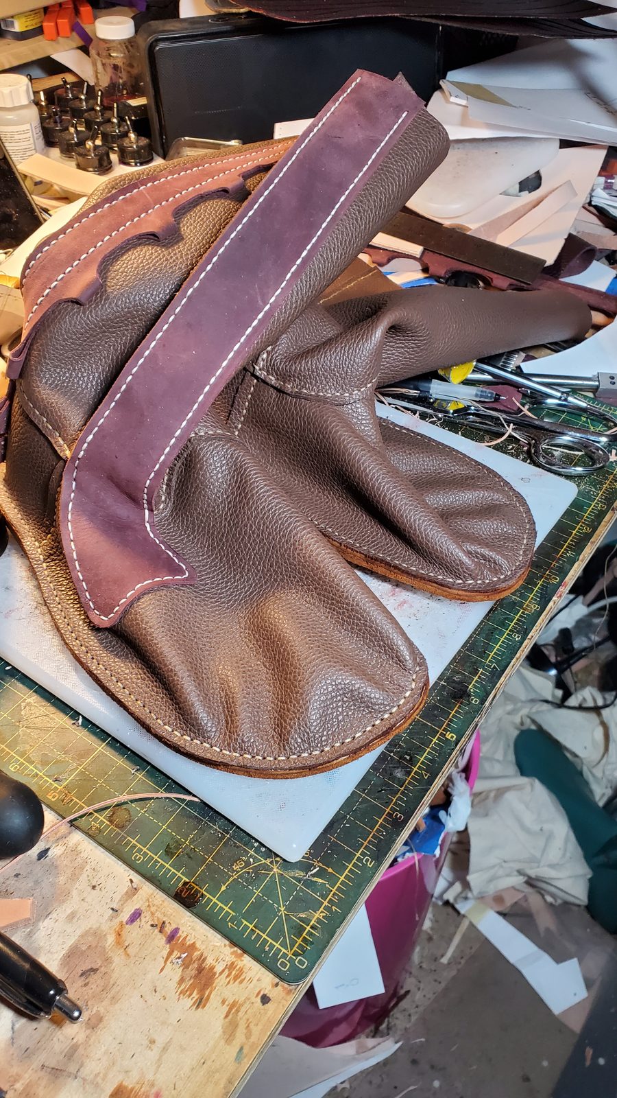 Brown boot side