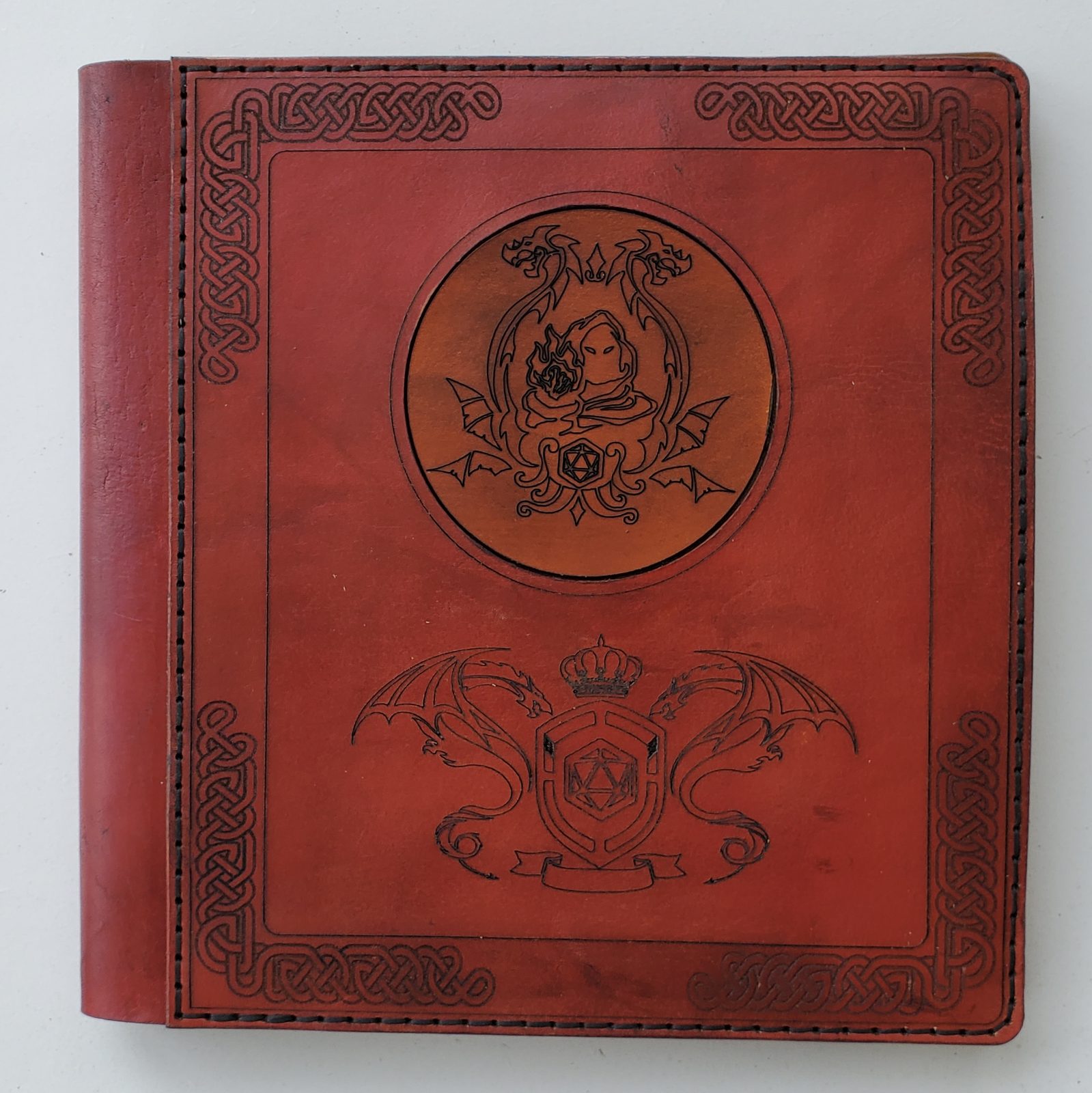 Red character book open