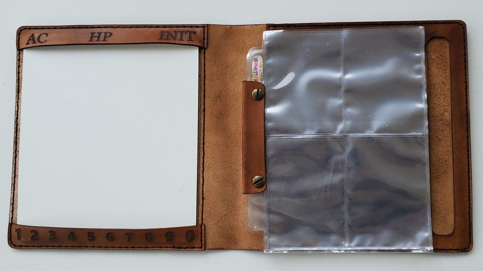 Red character book open flat