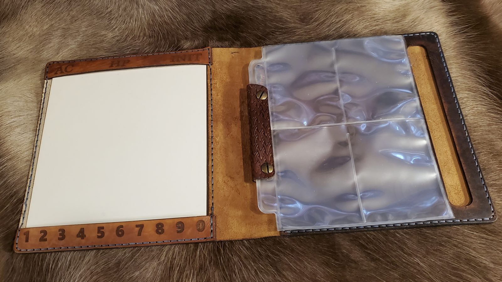 Tooled character book pages
