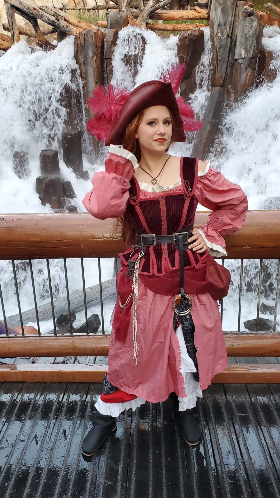 image from Leather in cosplay: pirate hat, belt and shoes