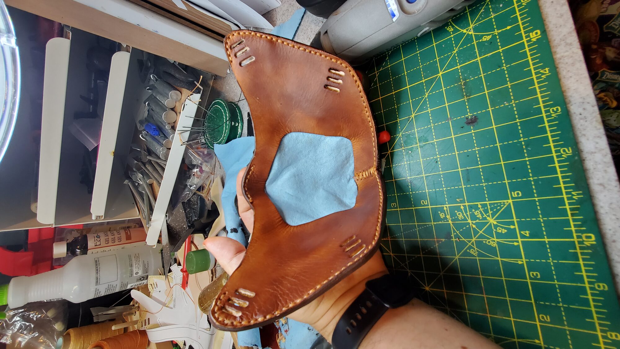 Brown skull inside with filter