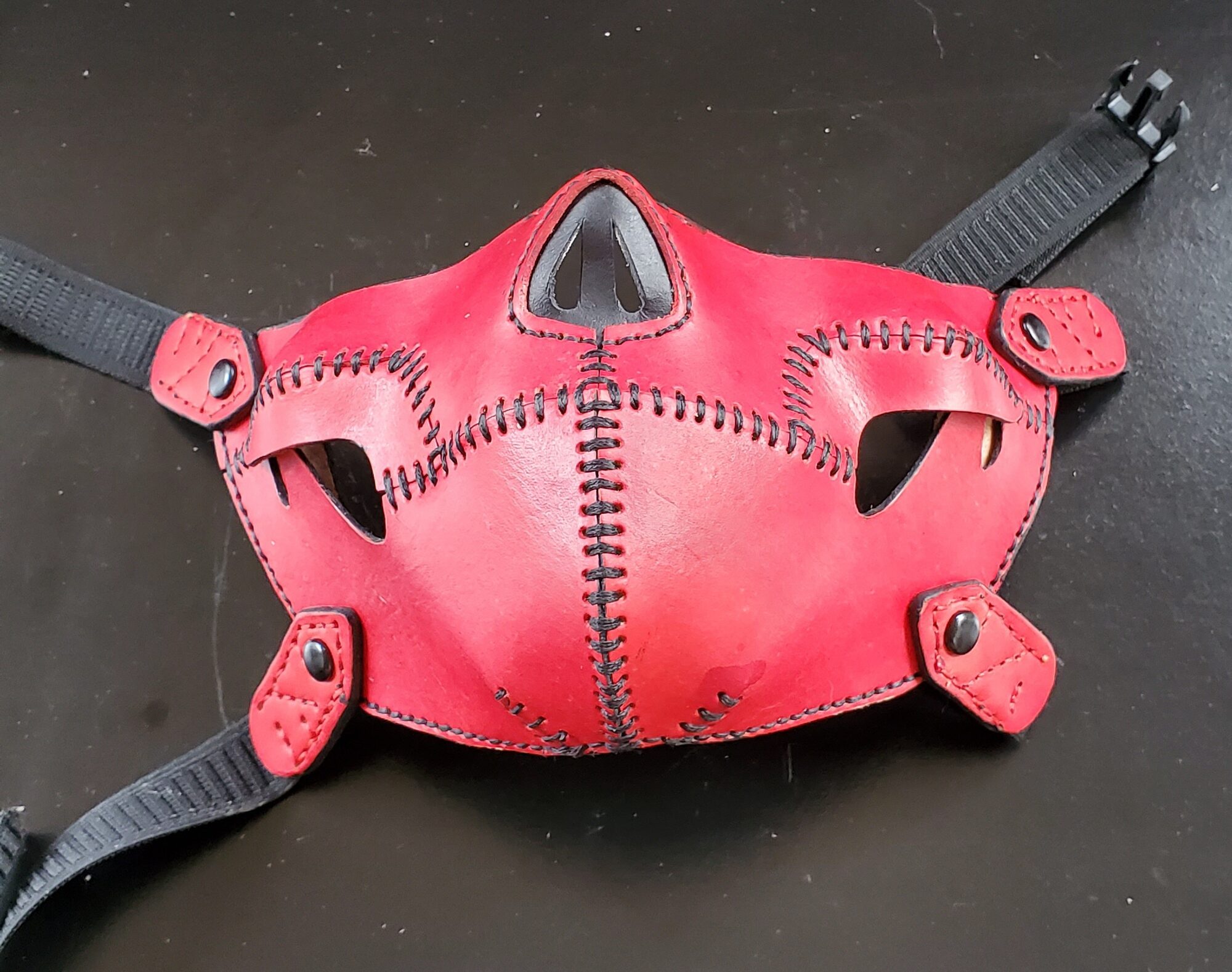Red skull with chin