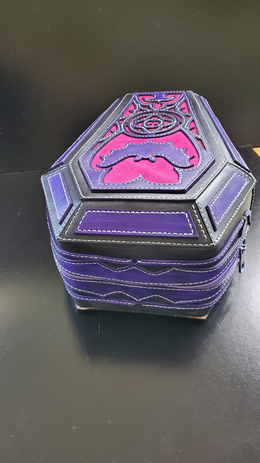 Coffin backpack back and straps