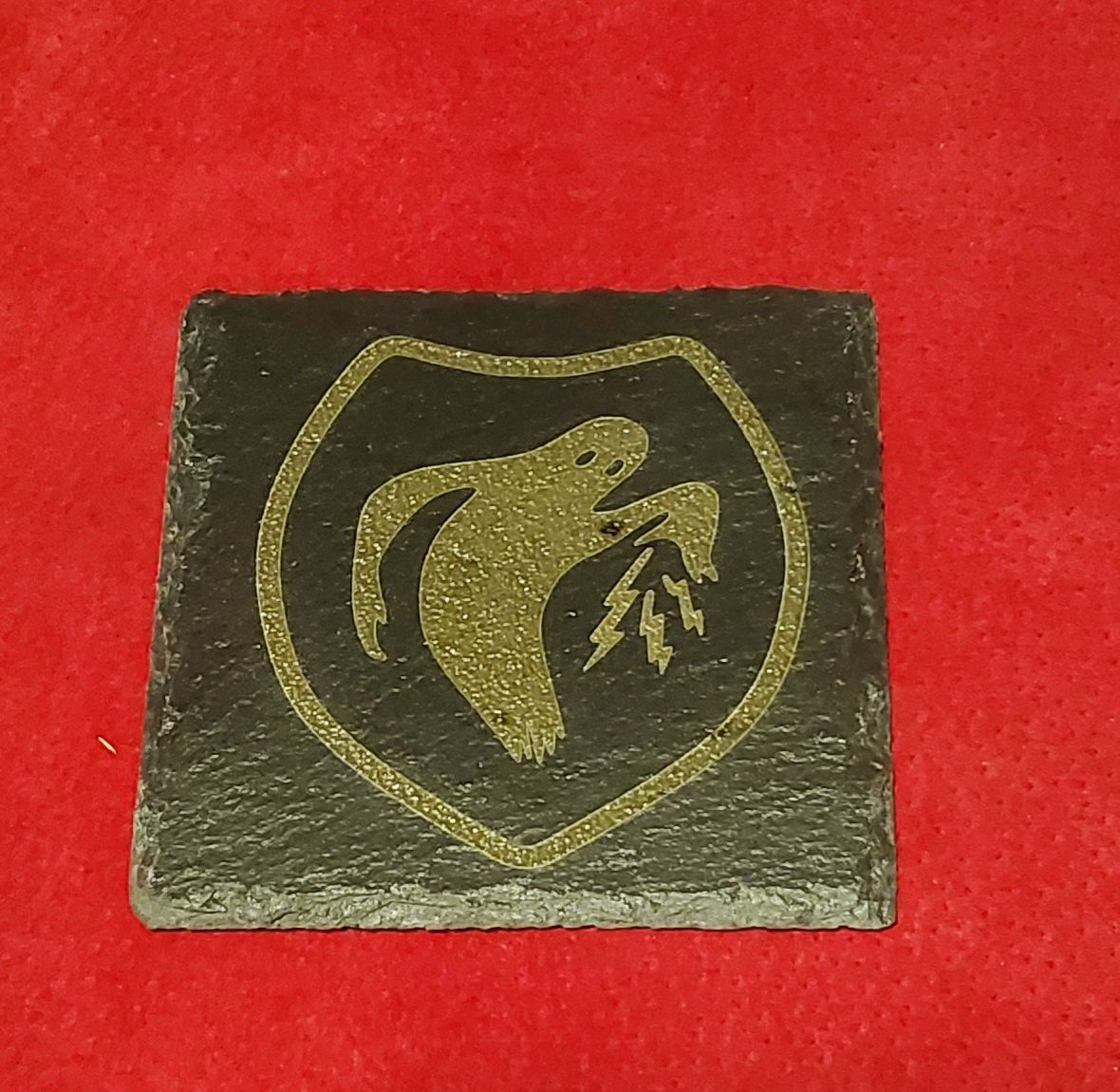 Square Ghost Army slate coasters