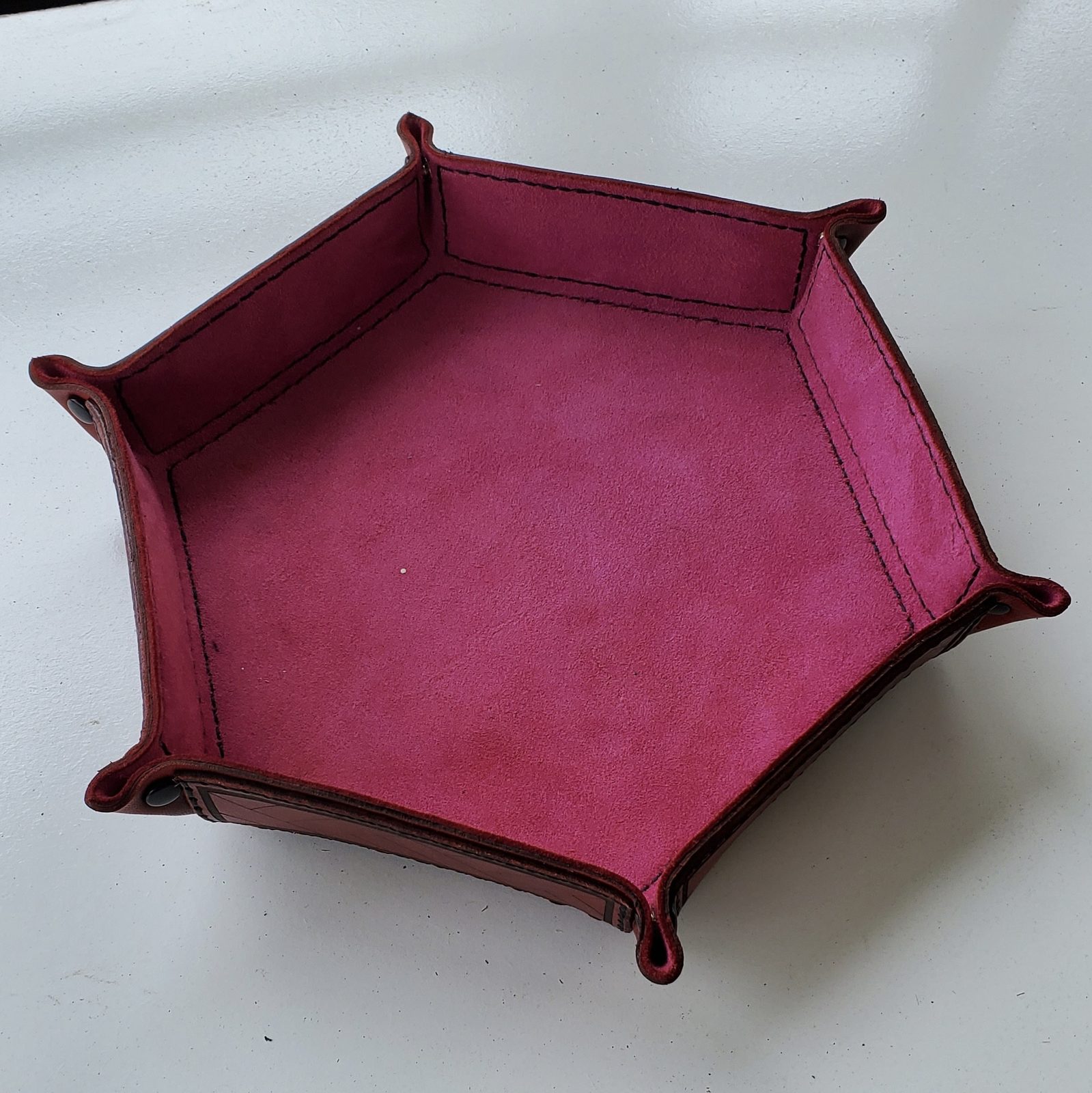 Top view of the dice tray