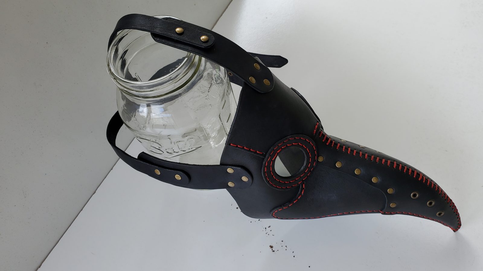 Plague doctor mask from above
